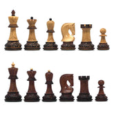 Zagreb '59 Series Luxury Chessmen in Burnt Golden Rose/ Boxwood - 3.75" King Height